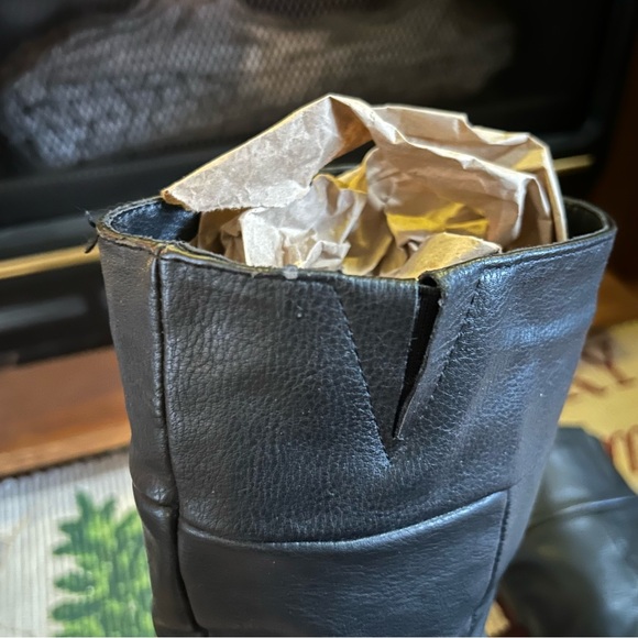 Rialto Black Slouchy Calf High Heeled Boots - Picture 6 of 11